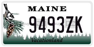 9493ZK license plate in Maine