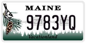 9783YQ  license plate in ME
