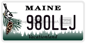 980LLJ  license plate in ME