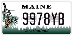 9978YB  license plate in ME