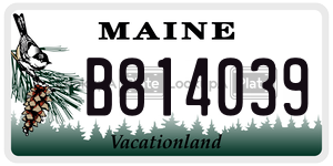 B814039 license plate in Maine