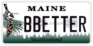 BBETTER  license plate in ME