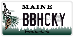 BBHCKY  license plate in ME
