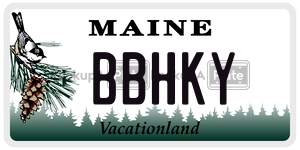 BBHKY  license plate in ME