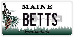 BETTS  license plate in ME
