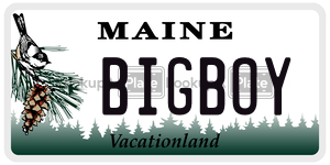 BIGBOY license plate in Maine