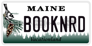BOOKNRD  license plate in ME