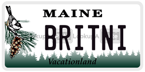 BRITNI  license plate in ME