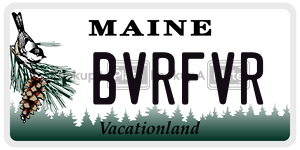 BVRFVR  license plate in ME