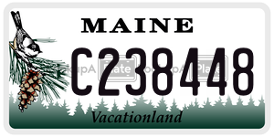 C238448 license plate in Maine