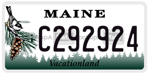 C292924  license plate in ME