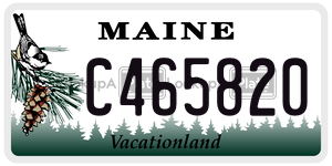 C465820 license plate in Maine