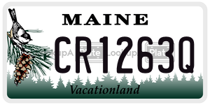 CR1263Q  license plate in ME