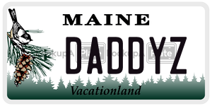 DADDYZ  license plate in ME