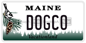 DOGCO  license plate in ME