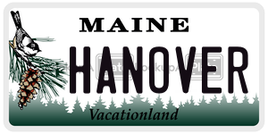 HANOVER  license plate in ME