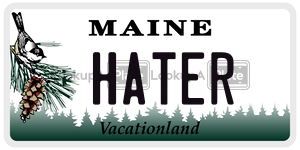 HATER  license plate in ME