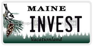 INVEST  license plate in ME
