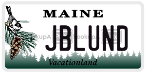 JBLUND license plate in Maine