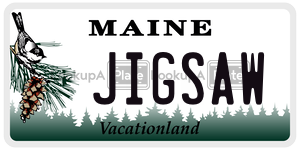 JIGSAW  license plate in ME