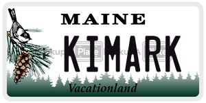 KIMARK license plate in Maine