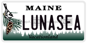LUNASEA  license plate in ME
