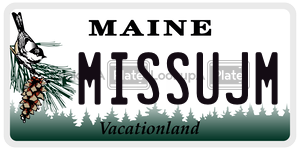 MISSUJM  license plate in ME
