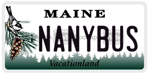 NANYBUS license plate in Maine