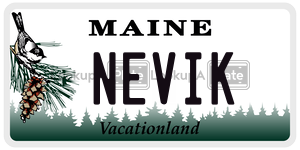 NEVIK  license plate in ME