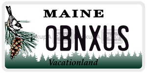 OBNXUS  license plate in ME