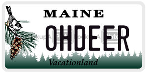 OHDEER  license plate in ME