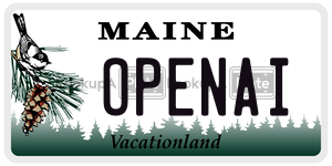 OPENAI  license plate in ME