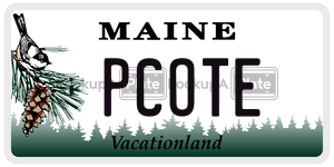 PCOTE  license plate in ME