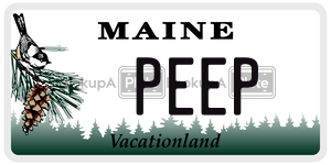 PEEP  license plate in ME