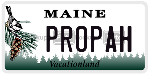 PROPAH license plate in Maine