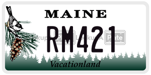 RM421 license plate in Maine