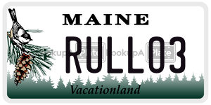 RULLO3 license plate in Maine