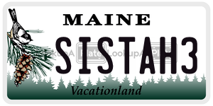SISTAH3  license plate in ME
