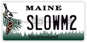 SLOWM2 license plate in Maine
