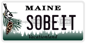 SOBEIT  license plate in ME
