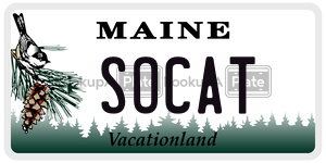 SOCAT license plate in Maine