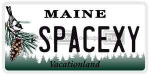 SPACEXY  license plate in ME
