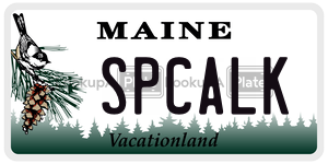 SPCALK license plate in Maine