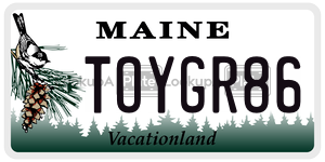TOYGR86 license plate in Maine