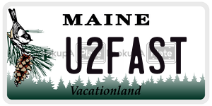 U2FAST  license plate in ME