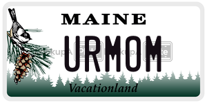 URMOM  license plate in ME