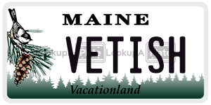 VETISH  license plate in ME