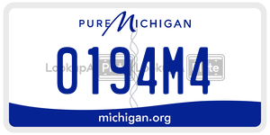 0194M4  license plate in MI