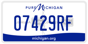 07429RF license plate in Michigan