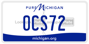 0CS72 license plate in Michigan